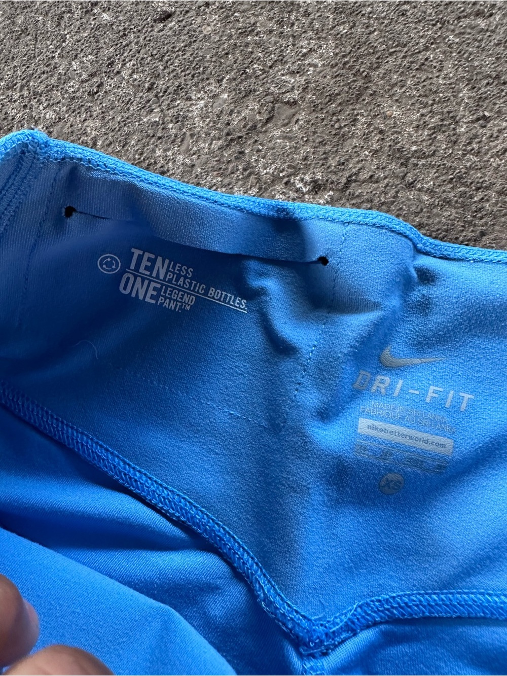 Nike Dri Fit Legend Blue Crop Capri Tights - Picture 6 of 6